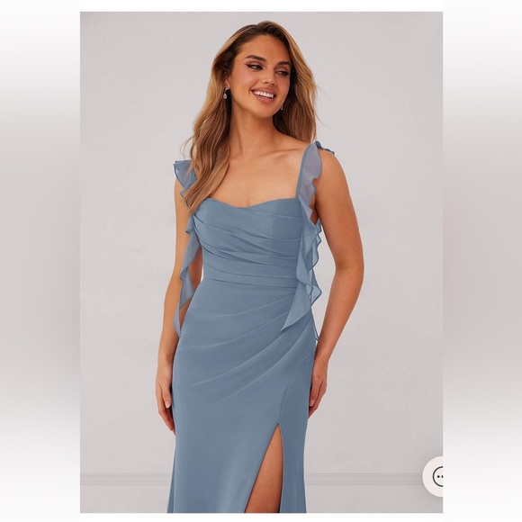 BARBIE™ AZAZIE
Sweetheart Pleated Ruffle Chiffon Mermaid Dress - Picture 6 of 8